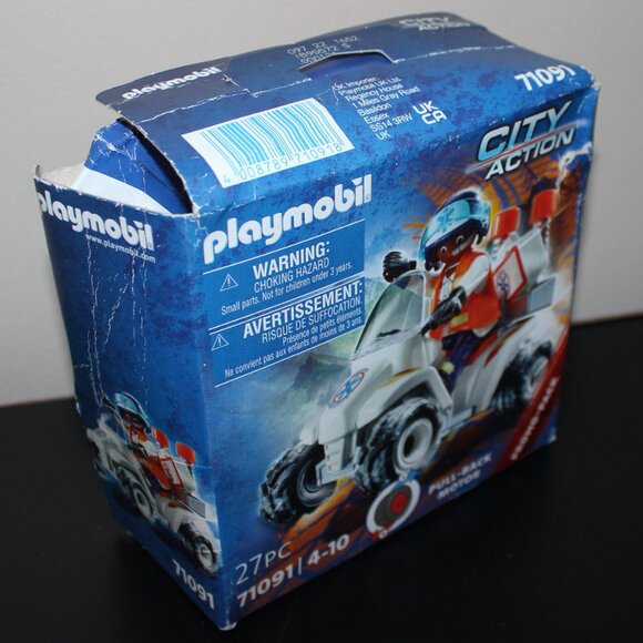 3/$28❤️new damaged box Playmobil 71091 4-10 Quad Rescue Small Pull-Back Motor - Picture 6 of 12
